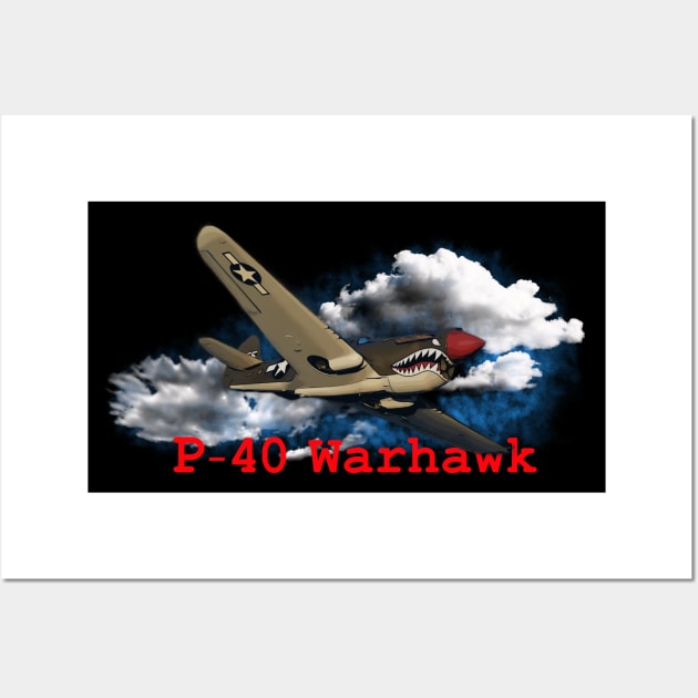 P-40 Warhawk - From Below Wall Art by OutPsyder